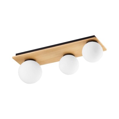 LAMPA SUFITOWA/PLAFON BIANCA WOOD 3 BIAŁY/DREWNO 4542