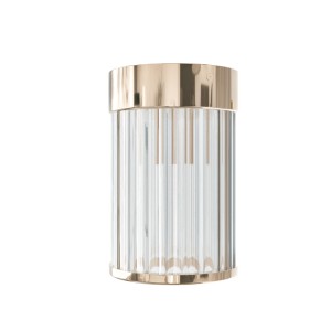 Lampa sufitowa złota błyszcząca  prążkowane szkło Fiatto PL Gold 8 do salonu