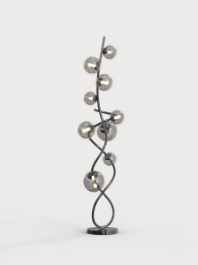 3014-905 Lampa podłogowa Nancy czarny chrom