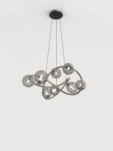 7014-805 Lampa wisząca Nancy czarny chrom