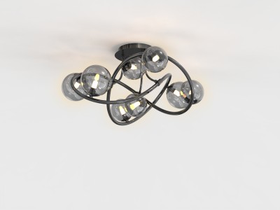 9014-805 Lampa sufitowa Nancy czarny chrom