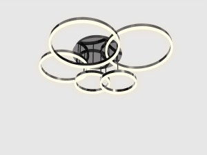 9049-605 Lampa sufitowa piątka Perpignon czarny chrom