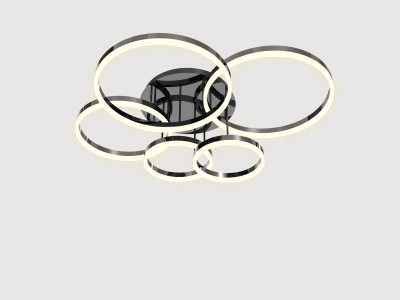 9049-605 Lampa sufitowa piątka Perpignon czarny chrom
