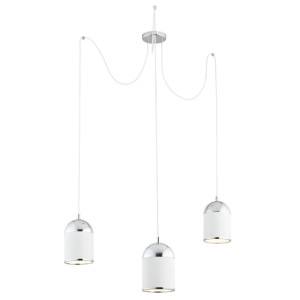 Lampa wisząca ANDROS 3pl Biały Chrom