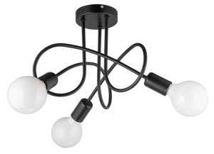 Plafon W-LOOP/3 CZARNY