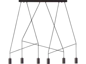 Lampa wisząca IMBRIA 6pł BL listwa czarny
