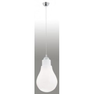 Lampa wisząca Kama 1pł przezroczysty - przewód biały