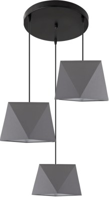 Lampa wisząca W-P1202/3 BAKARO SZARY
