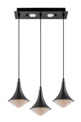 Lampa wisząca W-1011/3 CZARNY