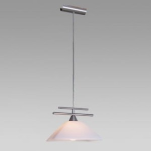 Lampa wisząca Opar 1 pł nikiel/satyna/biały  matowy