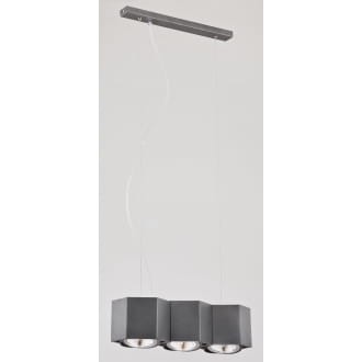 Lampa wisząca Espresso 3pł szary LED