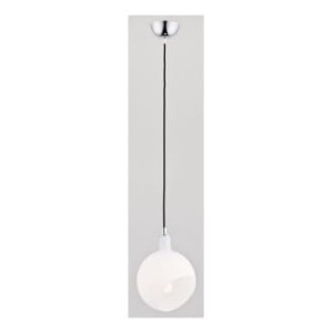 Lampa wisząca Clio 1pł biały- przewód czarny