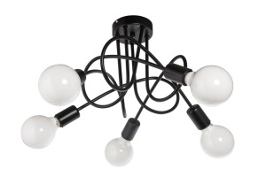 Plafon W-LOOP/5 CZARNY