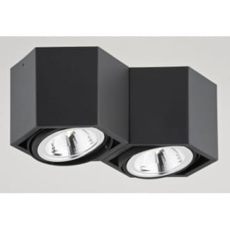 Espresso plafon 2pł czarny LED