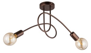 Plafon W-LOOP/2 MIEDŹ
