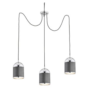 Lampa wisząca ANDROS 3pl Antracyt Chrom