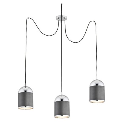 Lampa wisząca ANDROS 3pl Antracyt Chrom