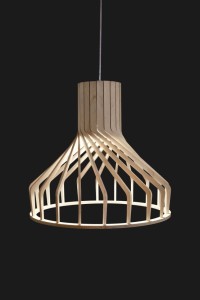 Lampa wisząca BIO 1pł  naturalne drewno