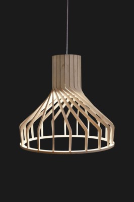 Lampa wisząca BIO 1pł  naturalne drewno