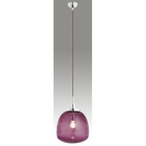 Lampa wisząca Opawa 1pł. ametyst z czarnym przewodem