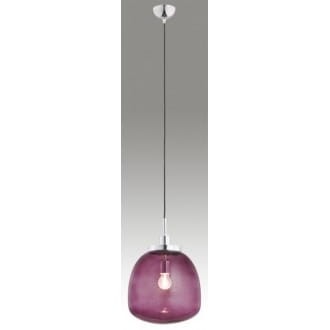 Lampa wisząca Opawa 1pł. ametyst z czarnym przewodem