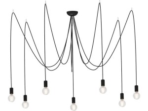 Lampa wisząca SPIDER 7pł czarny