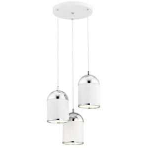 Lampa wisząca ANDROS 3pl Biały Chrom