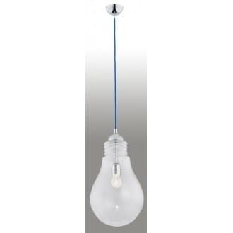 Lampa wisząca Kama 1pł przezroczysty - przewód niebieski
