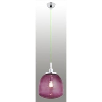 Lampa wisząca Opawa 1pł. ametyst z zielonym przewodem