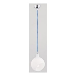 Lampa wisząca Clio 1pł biały- przewód niebieski