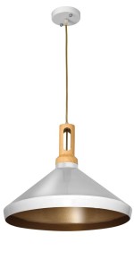 Lampa wisząca W-9056/1B BIAŁY+ZŁOTY