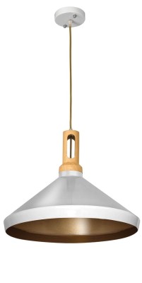 Lampa wisząca W-9056/1B BIAŁY+ZŁOTY