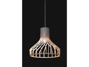 Lampa wisząca BIO S 1pł E27 naturalne drewno