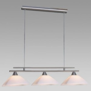 Lampa wisząca Opar 3 pł nikiel/satyna/biały  matowy