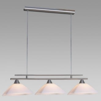 Lampa wisząca Opar 3 pł nikiel/satyna/biały  matowy