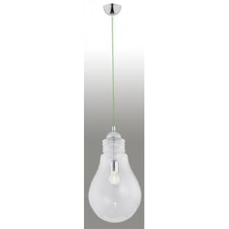 Lampa wisząca Kama 1pł przezroczysty - przewód zielony