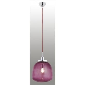 Lampa wisząca Opawa 1pł. ametyst  z czerwonym przewodem