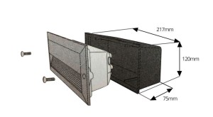 Kinkiet ogrodowy BASALT gr