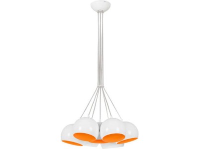 Lampa wisząca BALL 7pł WH-OR fluo